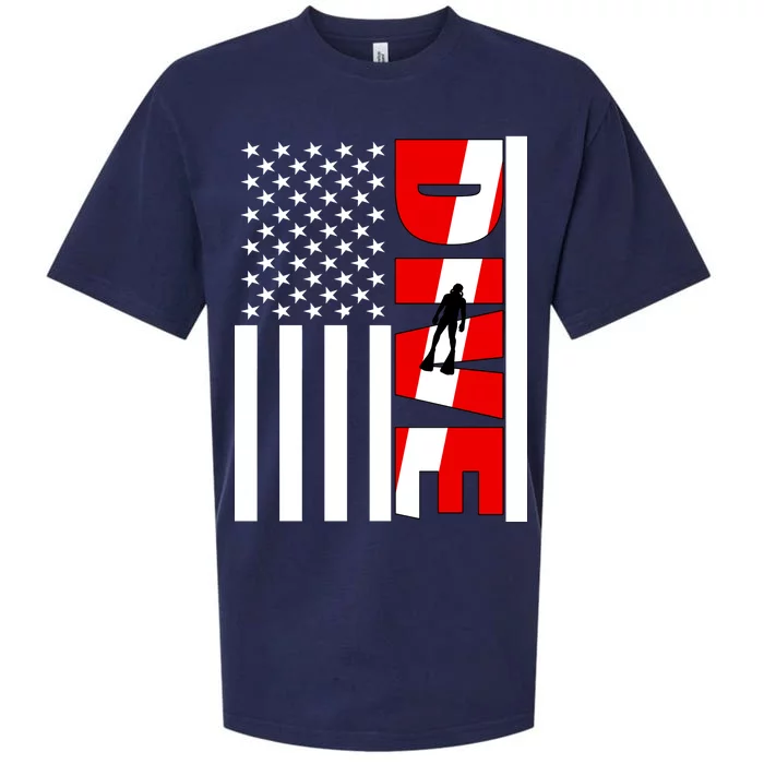 Diver American Flag Sueded Cloud Jersey T-Shirt