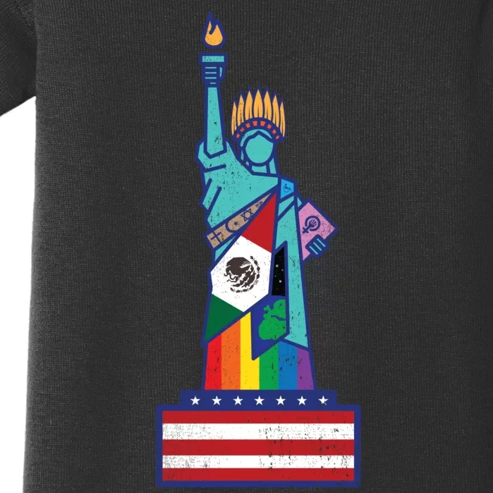 Diverse Statue Of Liberty Baby Bodysuit