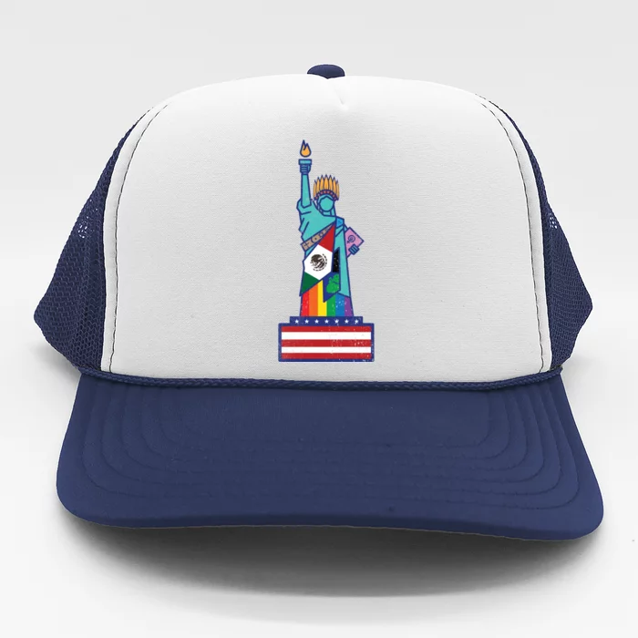 Diverse Statue Of Liberty Trucker Hat