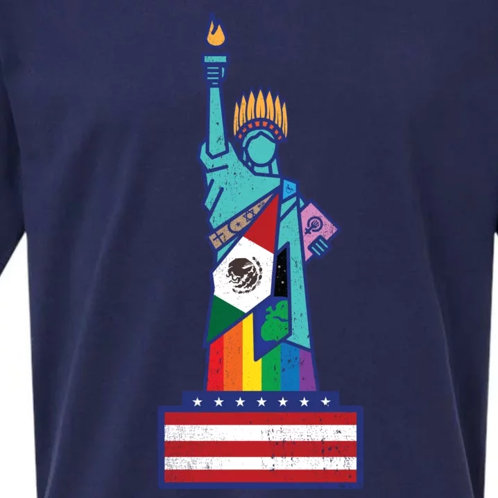 Diverse Statue Of Liberty Sueded Cloud Jersey T-Shirt