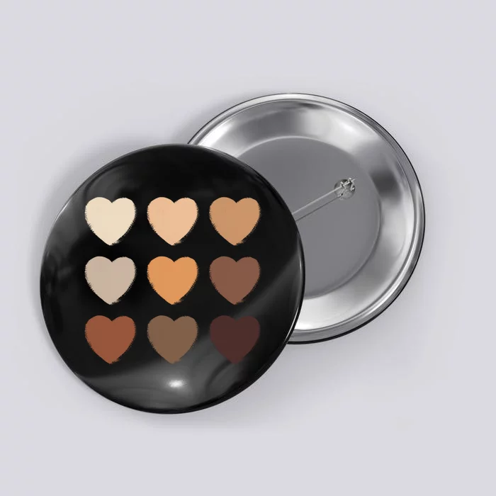 Diversity Skintones Hearts Button