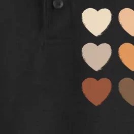 Diversity Skintones Hearts Dry Zone Grid Performance Polo