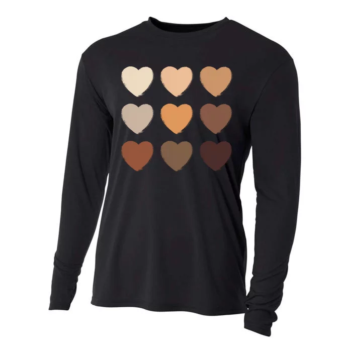 Diversity Skintones Hearts Cooling Performance Long Sleeve Crew