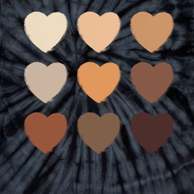 Diversity Skintones Hearts Tie-Dye T-Shirt