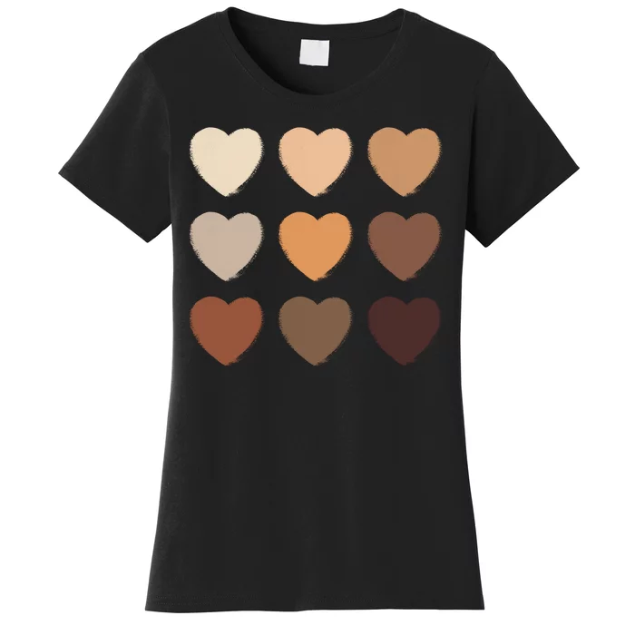 Diversity Skintones Hearts Women's T-Shirt