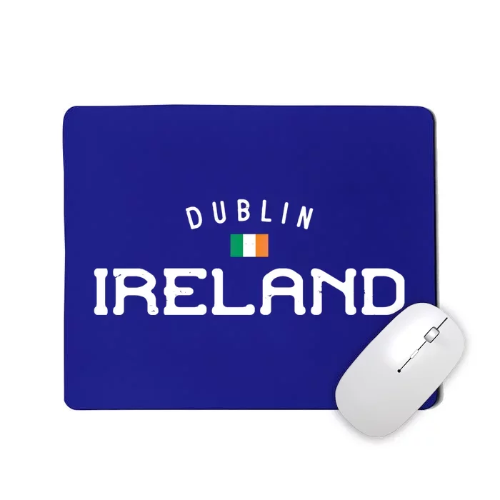 Dublin Ireland With Distressed Irish Flag Design Gift Mousepad