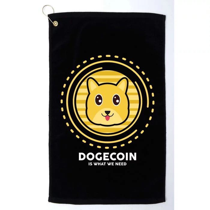 Dogecoin Is What We Need Platinum Collection Golf Towel