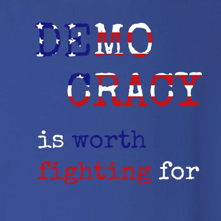 Democracy Is Worth Fighting For Democrats Democratic Sign Gift Toddler Long Sleeve Shirt