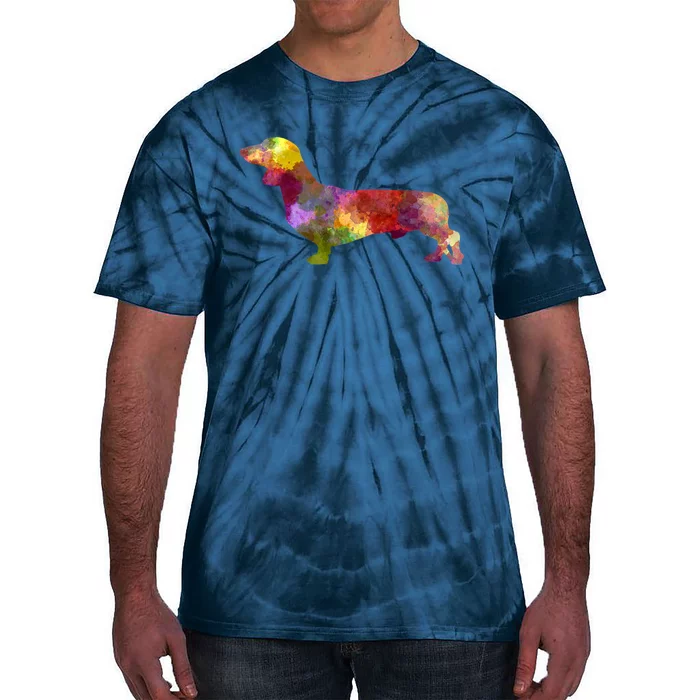 Dachshund In Watercolor Tie-Dye T-Shirt