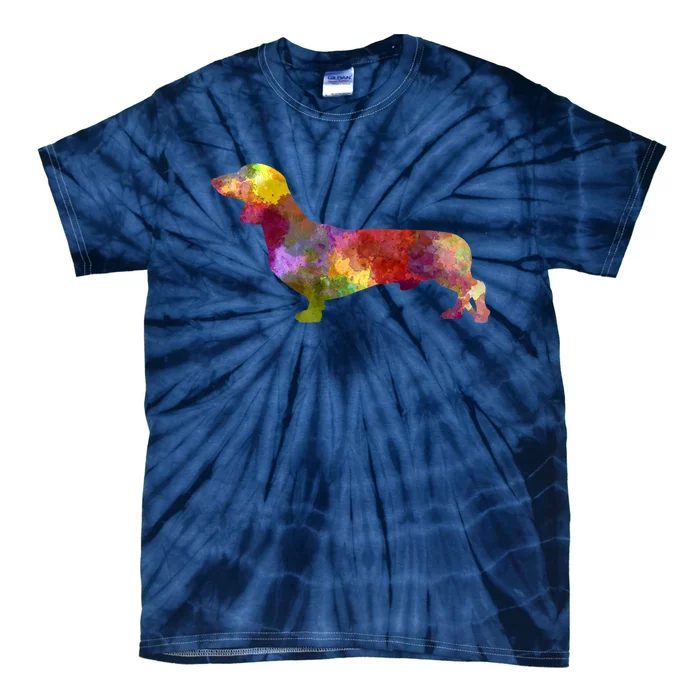 Dachshund In Watercolor Tie-Dye T-Shirt