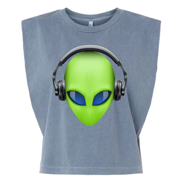 DJ Alien Headphones Garment-Dyed Women's Muscle Tee