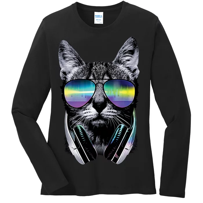 DJ Cat Ladies Long Sleeve Shirt