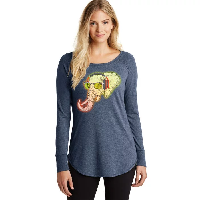 DJ Elephant Women's Perfect Tri Tunic Long Sleeve Shirt