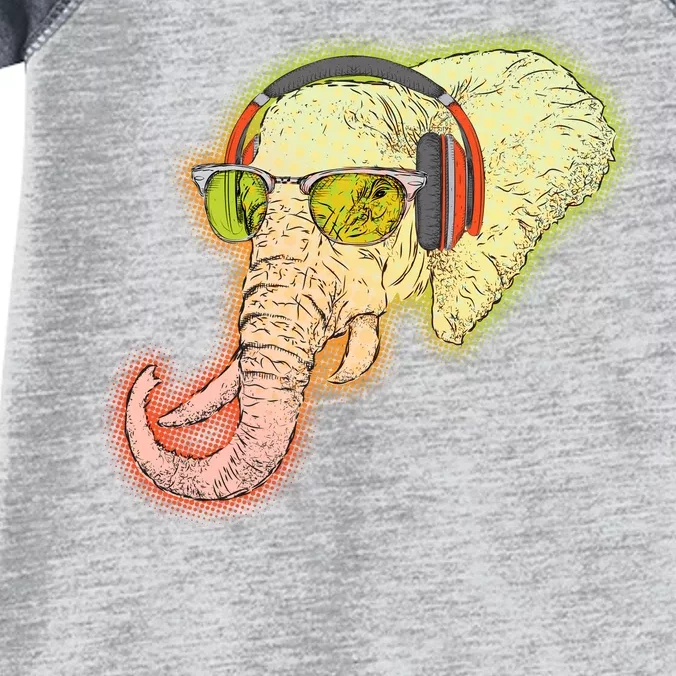 DJ Elephant Infant Baby Jersey Bodysuit