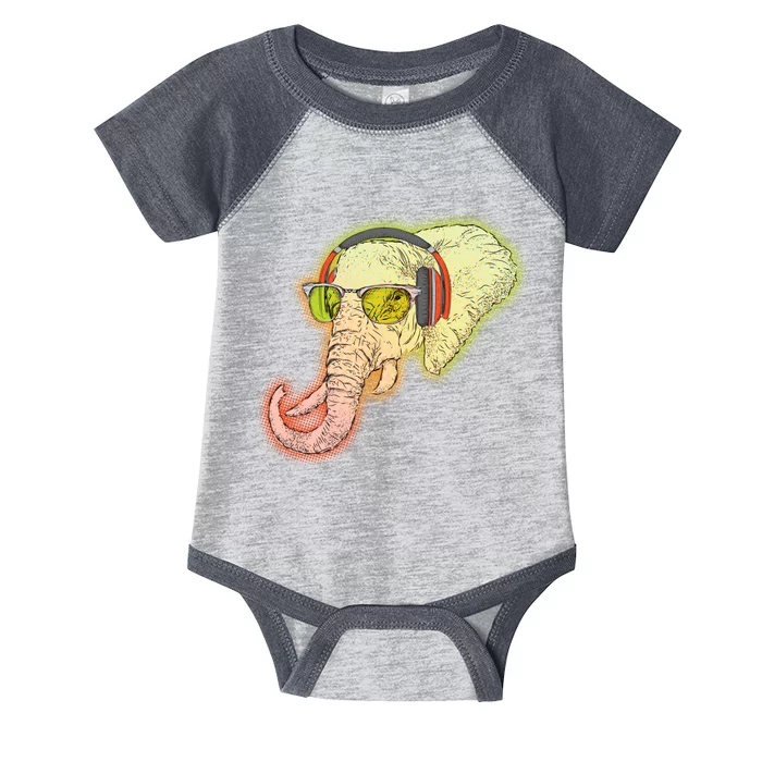 DJ Elephant Infant Baby Jersey Bodysuit