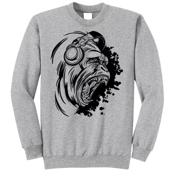 DJ Gorilla Tall Sweatshirt