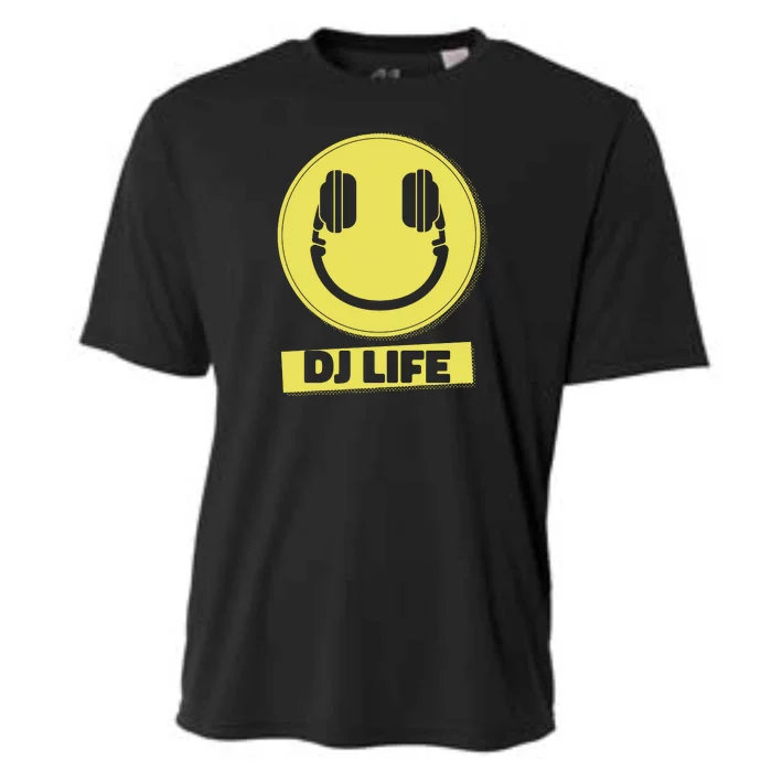 Dj Life Smiley Face Cooling Performance Crew T-Shirt