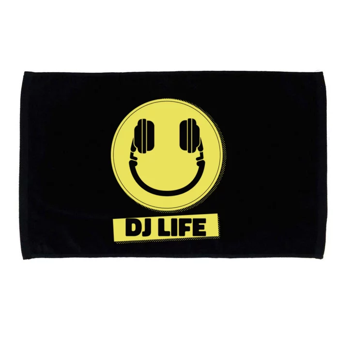 Dj Life Smiley Face Microfiber Hand Towel