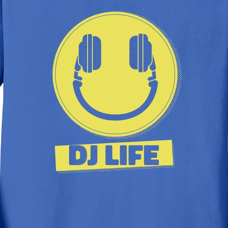 Dj Life Smiley Face Kids Long Sleeve Shirt