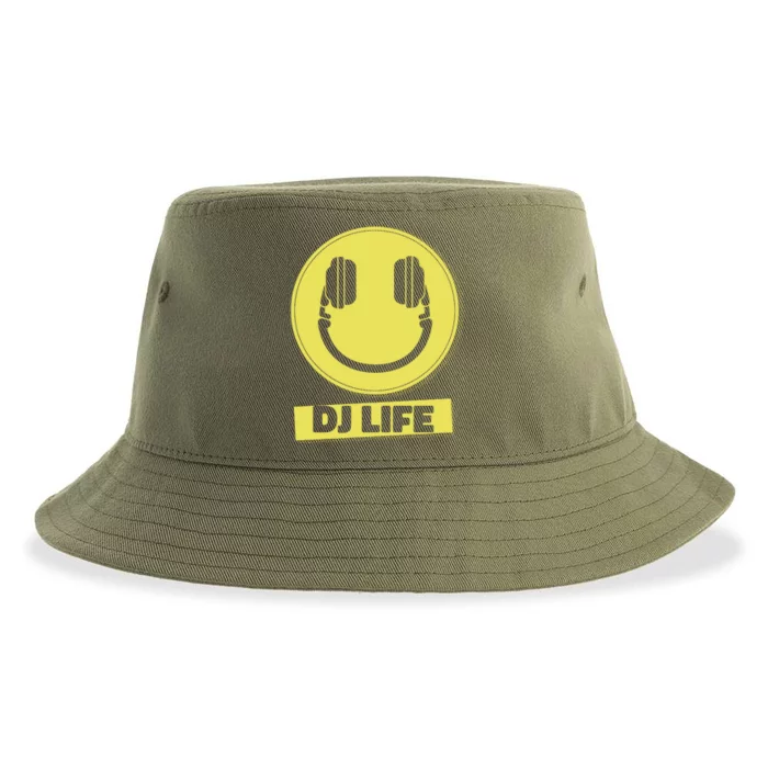 Dj Life Smiley Face Sustainable Bucket Hat