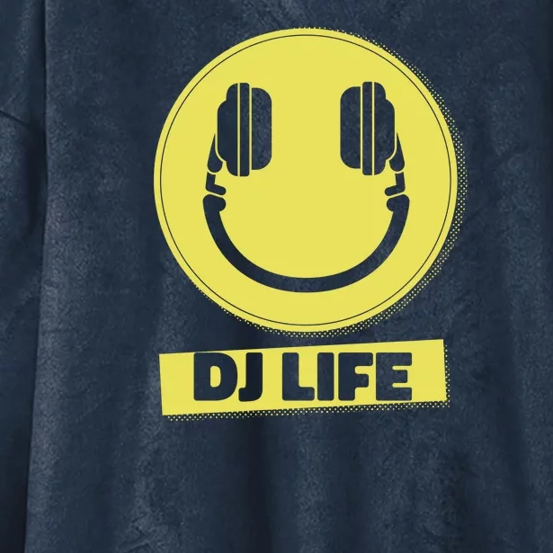 Dj Life Smiley Face Hooded Wearable Blanket