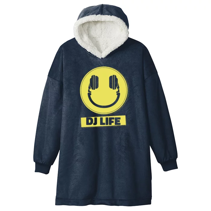 Dj Life Smiley Face Hooded Wearable Blanket