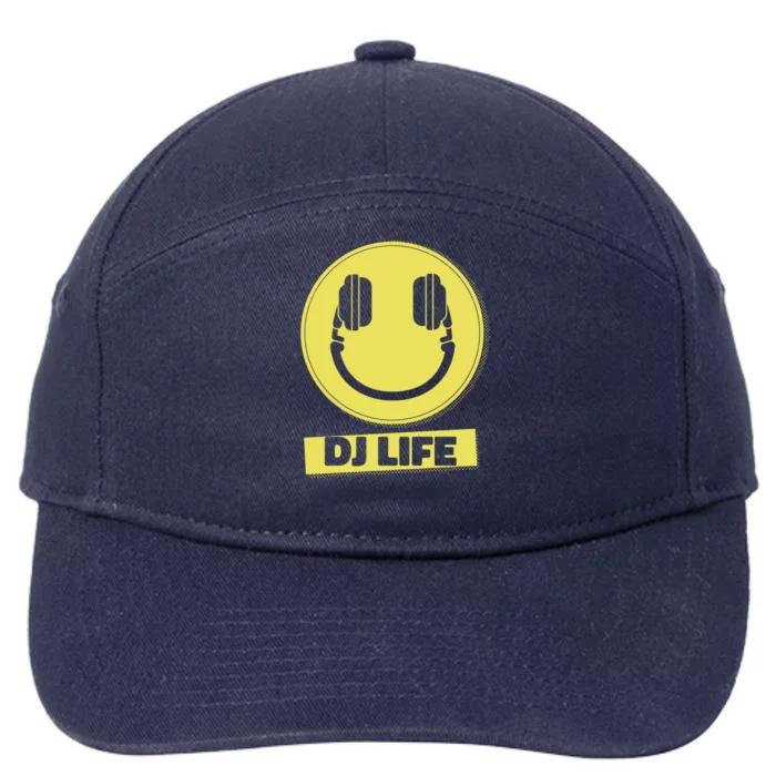 Dj Life Smiley Face 7-Panel Snapback Hat