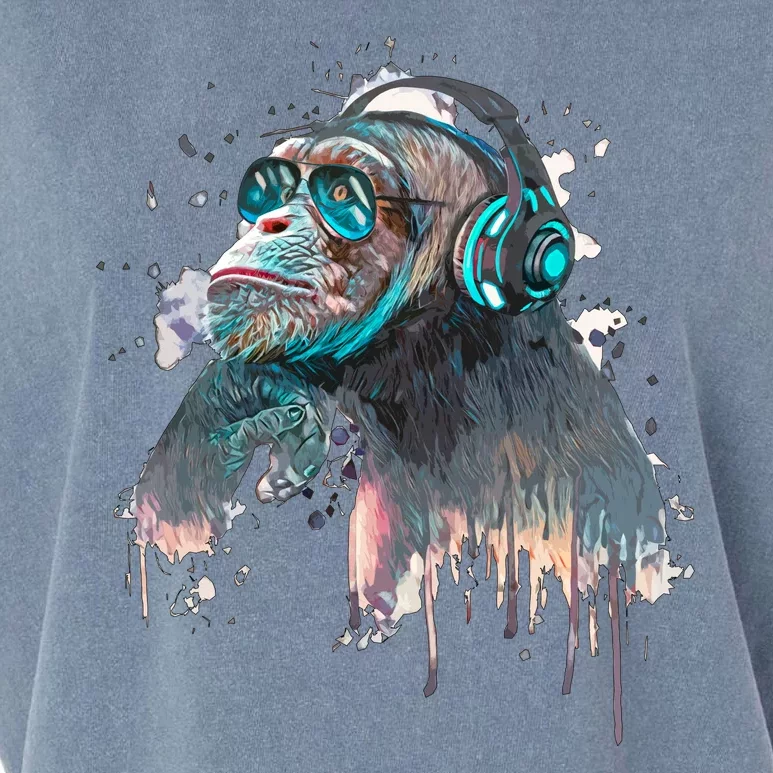 DJ Monkey Thinker Hipster Garment-Dyed Women's Muscle Tee