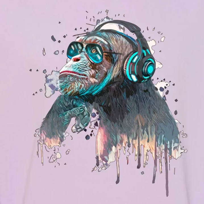 DJ Monkey Thinker Hipster Garment-Dyed Sweatshirt