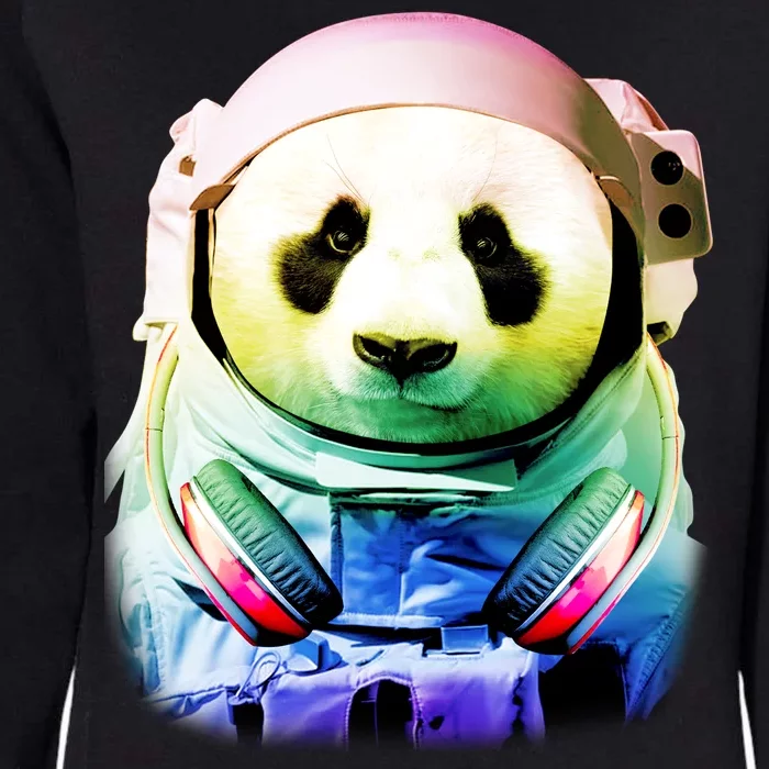 DJ Panda Astronaut Womens California Wash Sweatshirt