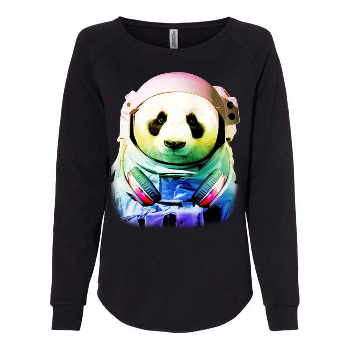 DJ Panda Astronaut Womens California Wash Sweatshirt