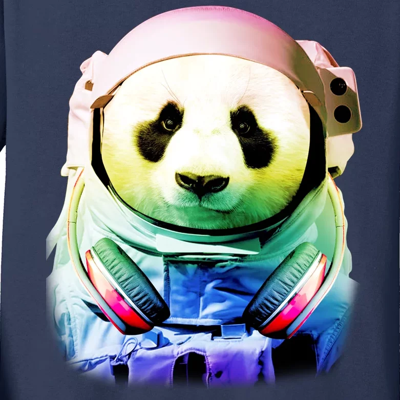 DJ Panda Astronaut Kids Long Sleeve Shirt