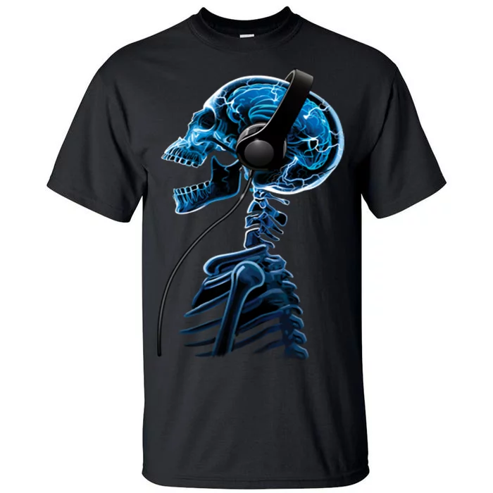 DJ Skeleton Headphones Tall T-Shirt