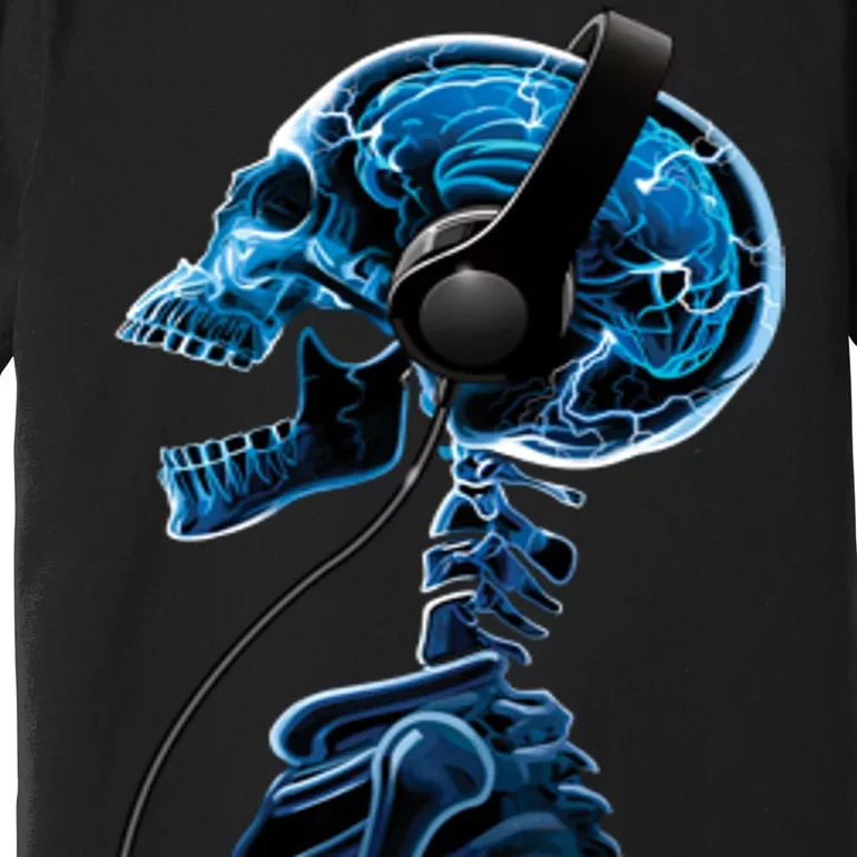 DJ Skeleton Headphones Premium T-Shirt