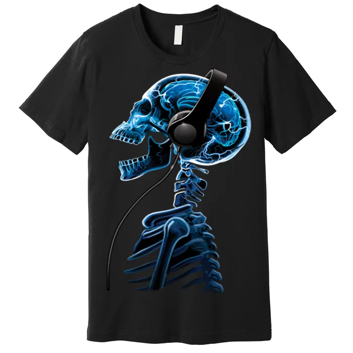 DJ Skeleton Headphones Premium T-Shirt