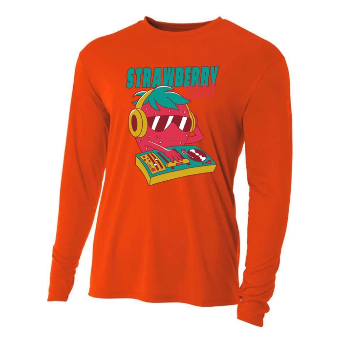 DJ Strawberry Jam Cooling Performance Long Sleeve Crew