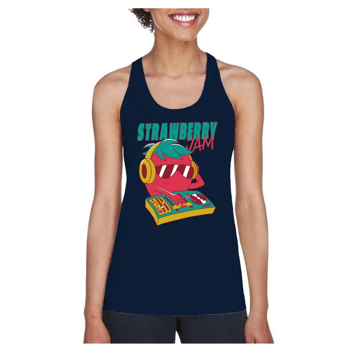 DJ Strawberry Jam Women's Racerback Tank