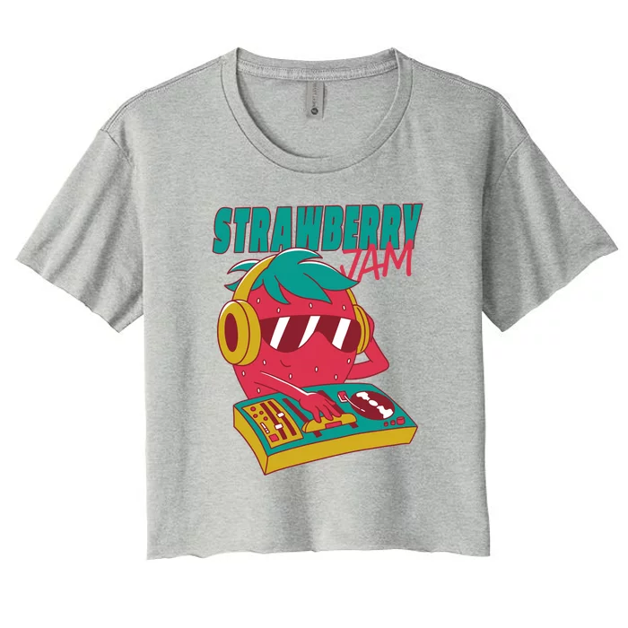 DJ Strawberry Jam Women's Crop Top Tee