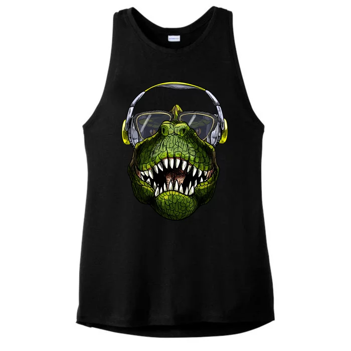 DJ T-Rex Ladies Tri-Blend Wicking Tank