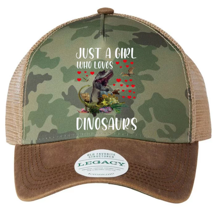 Dinosaur Just A Girl Who Loves Dinosaurs Brachiosaurus Legacy Tie Dye Trucker Hat