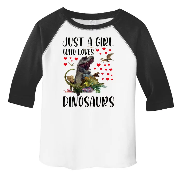 Dinosaur Just A Girl Who Loves Dinosaurs Brachiosaurus Toddler Fine Jersey T-Shirt