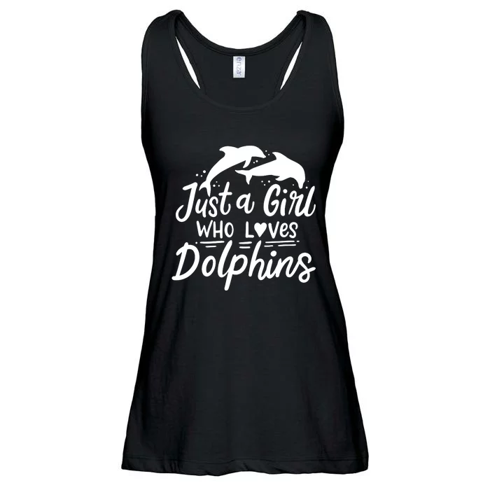 Dolphin Just A Who Loves Dolphins Ladies Essential Flowy Tank