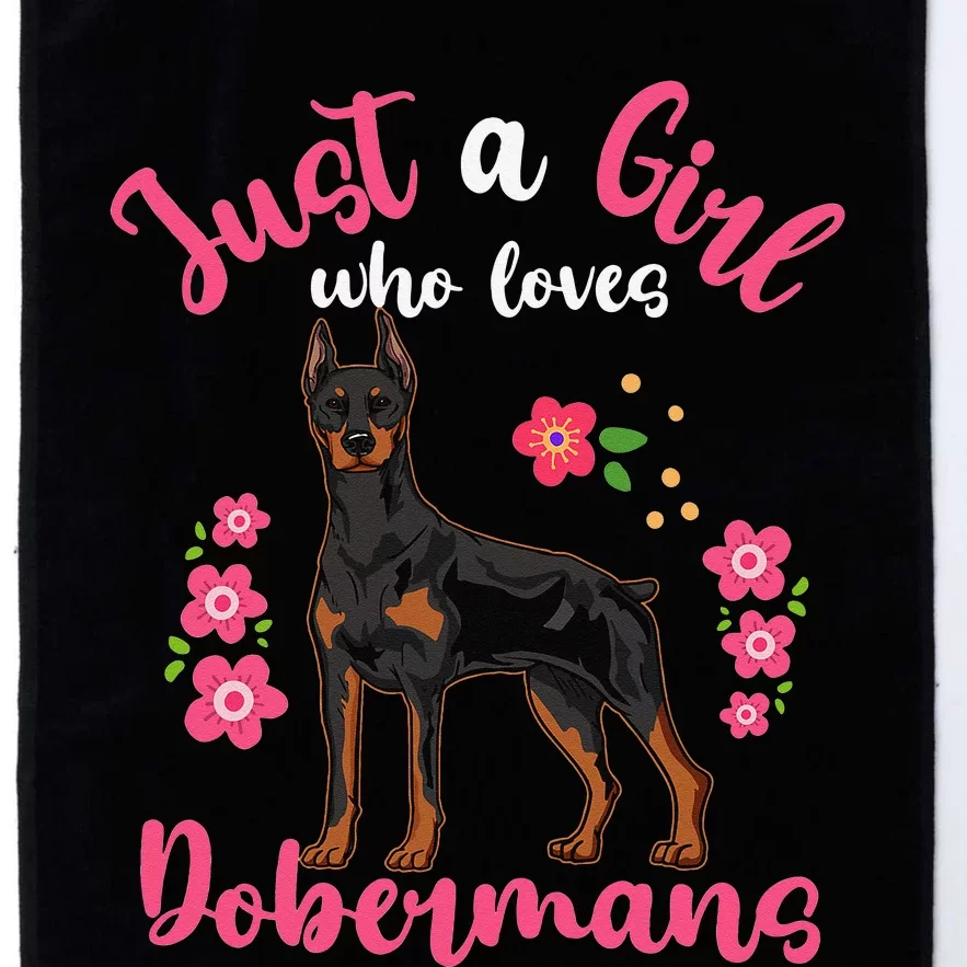 Doberman Just a Who Loves Dobermans Dog Lovers Platinum Collection Golf Towel