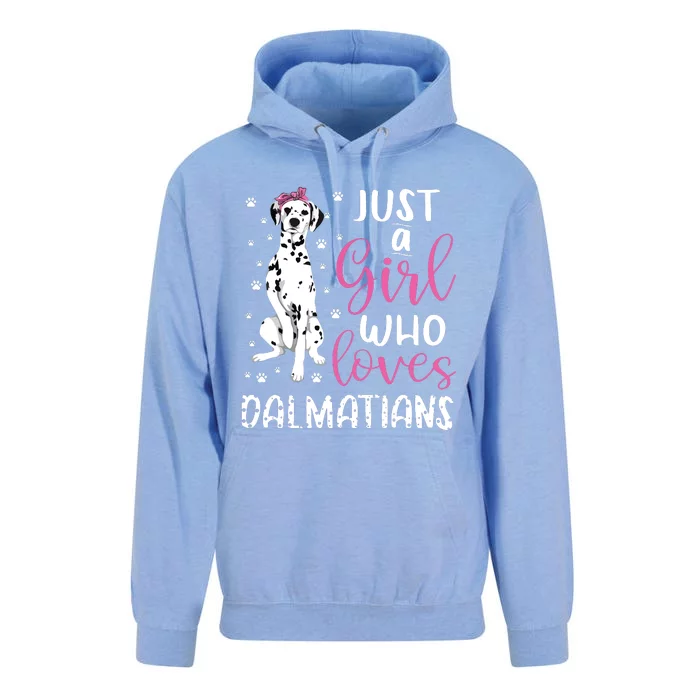 Dalmatian Just A Girl Who Loves Dalmatians Dogs Lover Gift Unisex Surf Hoodie