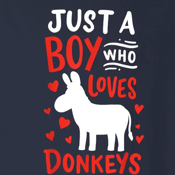 Donkey Just A Boy Who Loves Donkeys Gift Toddler Long Sleeve Shirt