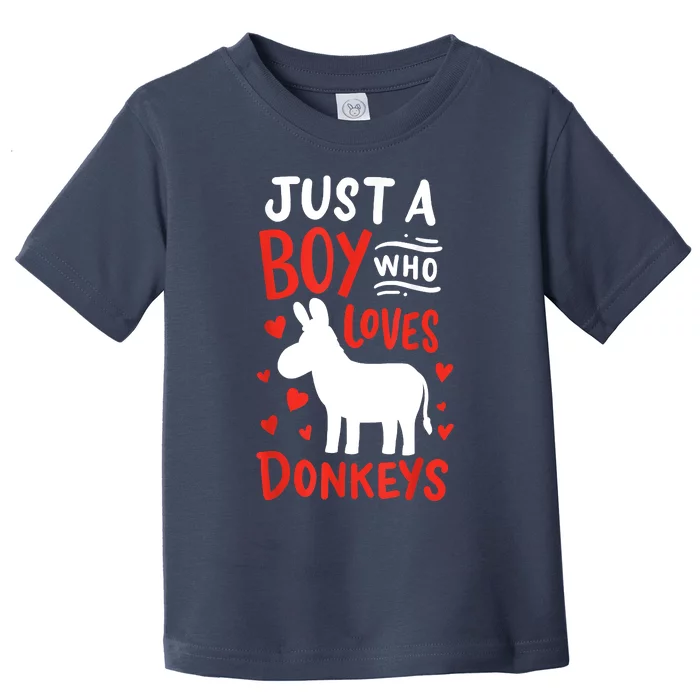 Donkey Just A Boy Who Loves Donkeys Gift Toddler T-Shirt