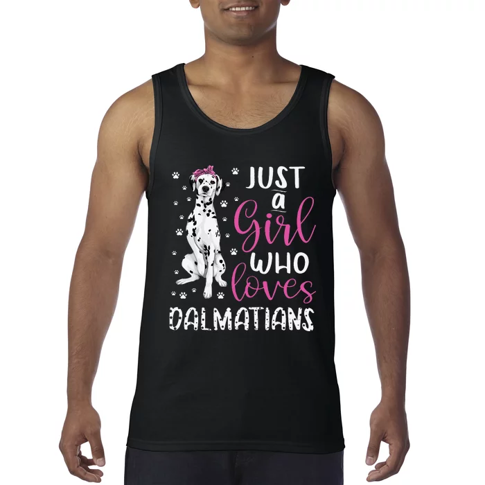 dalmatian Just A Who Loves dalmatians Dogs Lover Tank Top