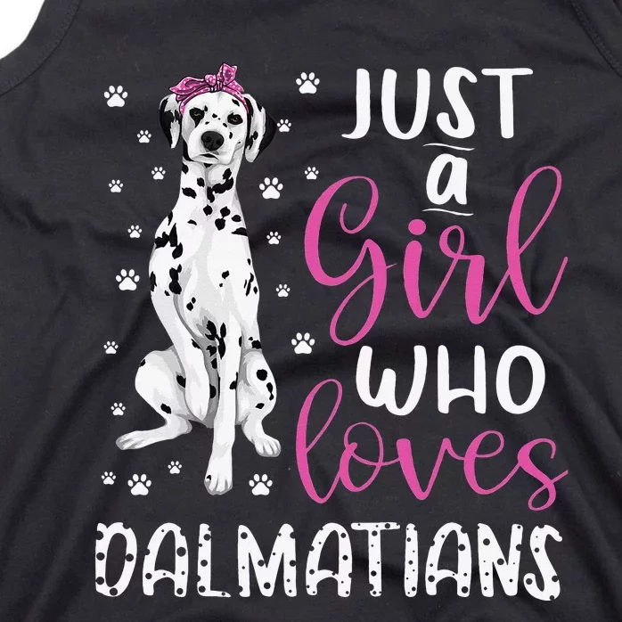 dalmatian Just A Who Loves dalmatians Dogs Lover Tank Top