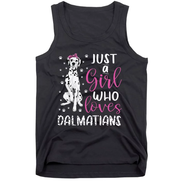 dalmatian Just A Who Loves dalmatians Dogs Lover Tank Top