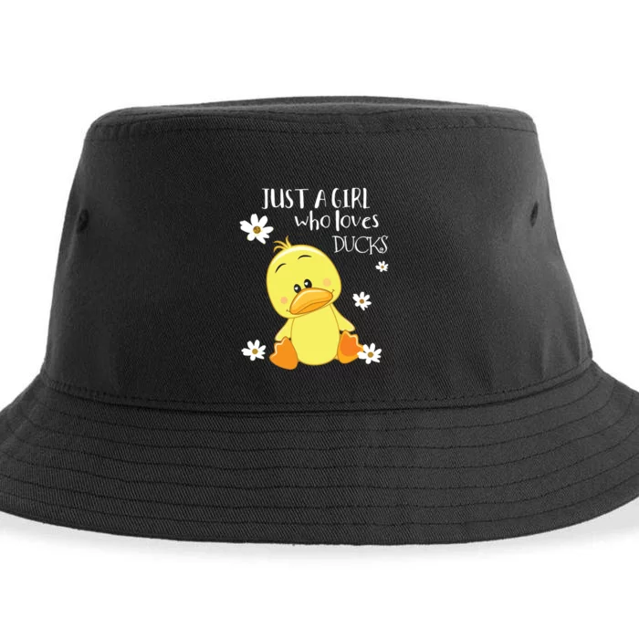 Ducks Just A Girl Who Loves Ducks Ducks Lovers Sustainable Bucket Hat